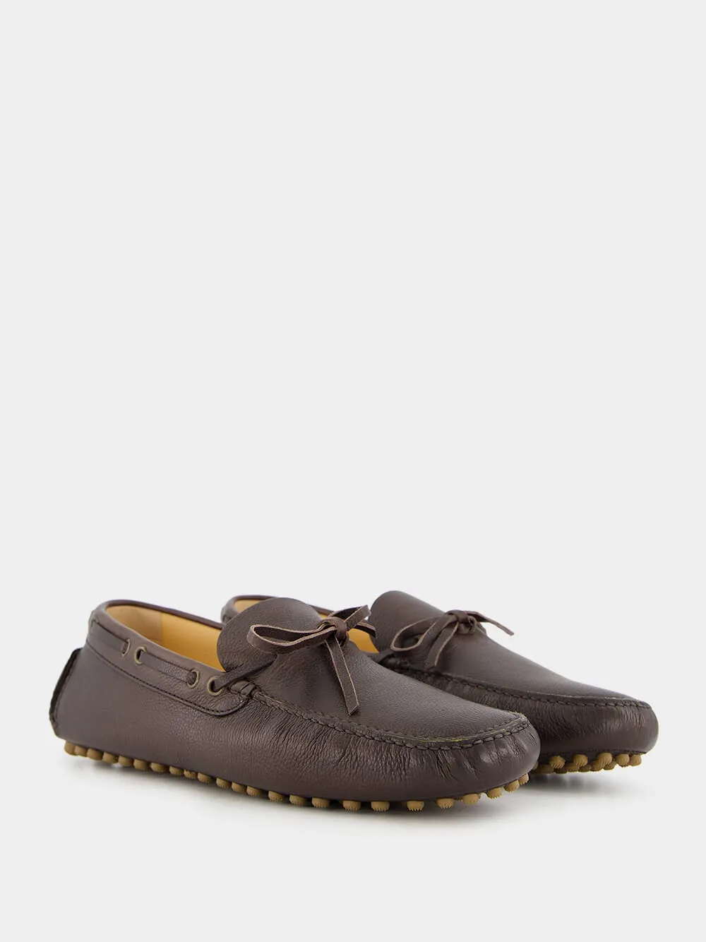 Driver Brown Leather Loafers sold by Fashion Clinic product image thumbnail 3