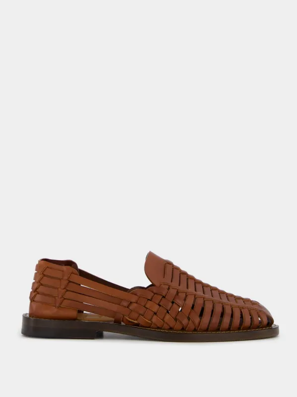 Woven Calfskin Loafer Sandals sold by Fashion Clinic