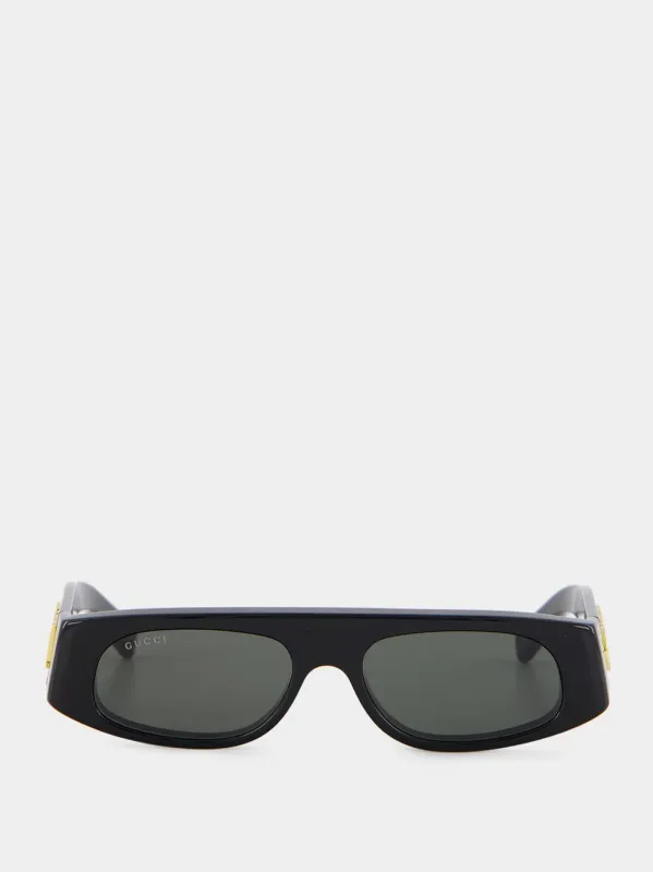 Geometric Black Frame Sunglasses sold by Fashion Clinic