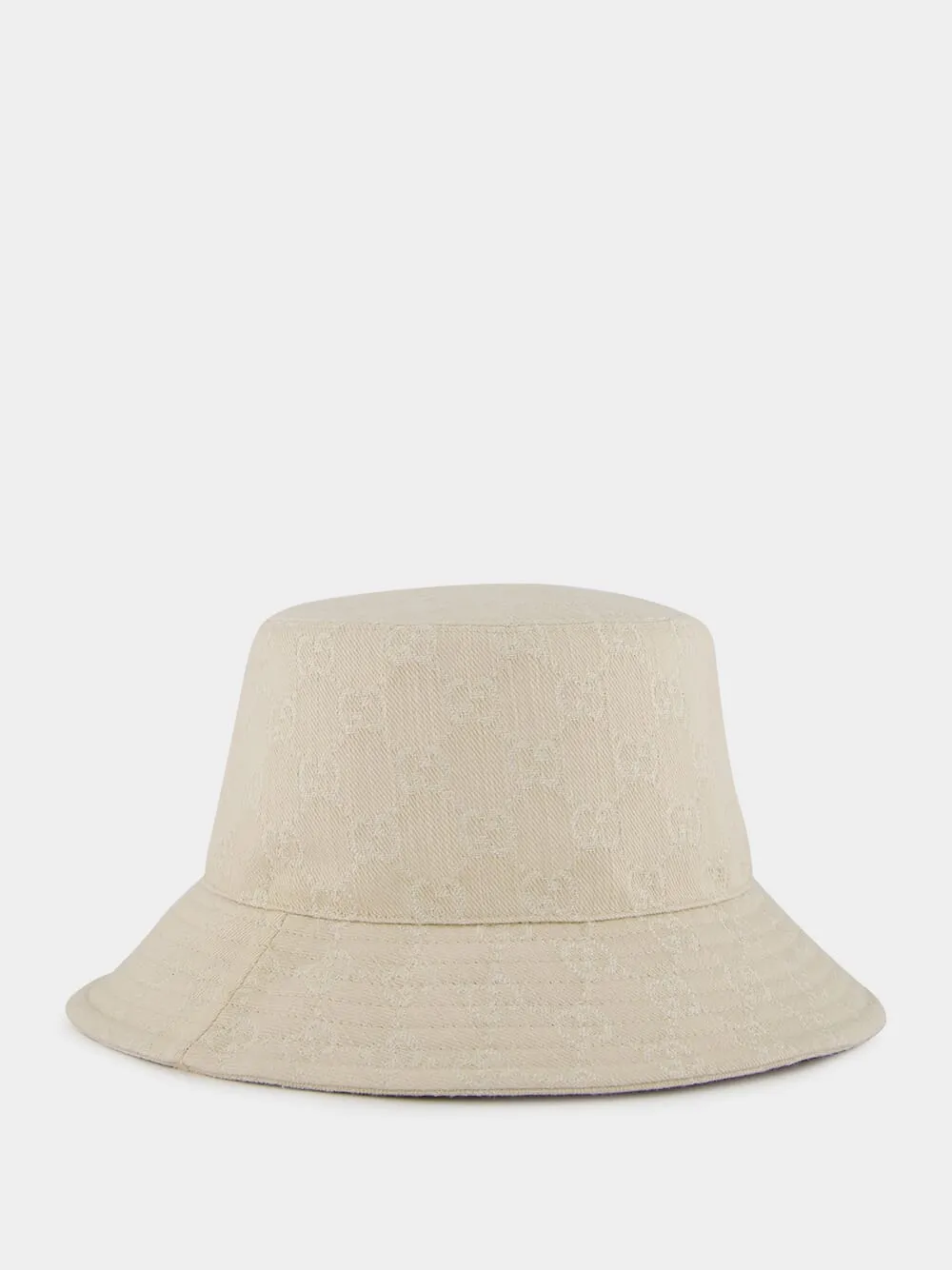 Ivory GG Denim Bucket Hat sold by Fashion Clinic