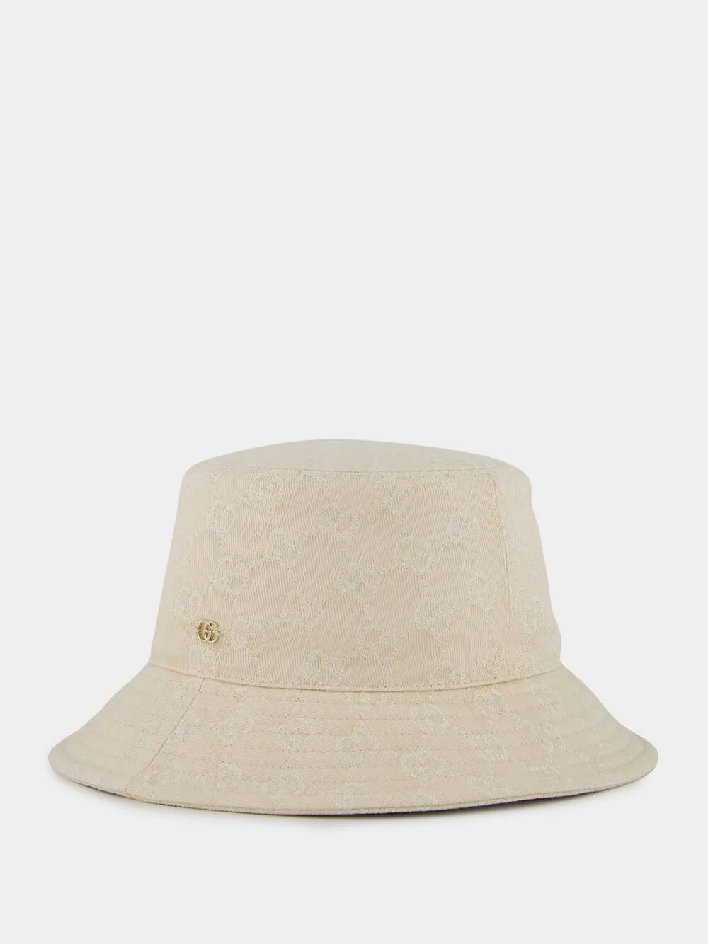 Ivory GG Denim Bucket Hat sold by Fashion Clinic product image thumbnail 2