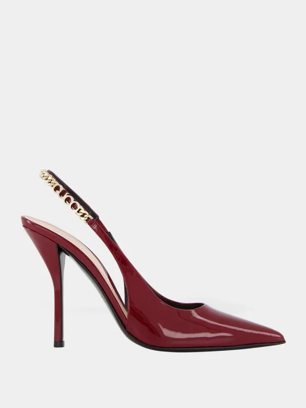 Signoria Slingback Rosso Ancora 105mm Pump sold by Fashion Clinic