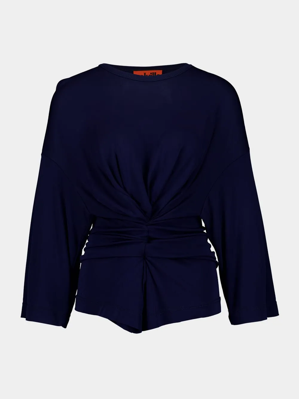 Cinched Navy Top sold by Fashion Clinic