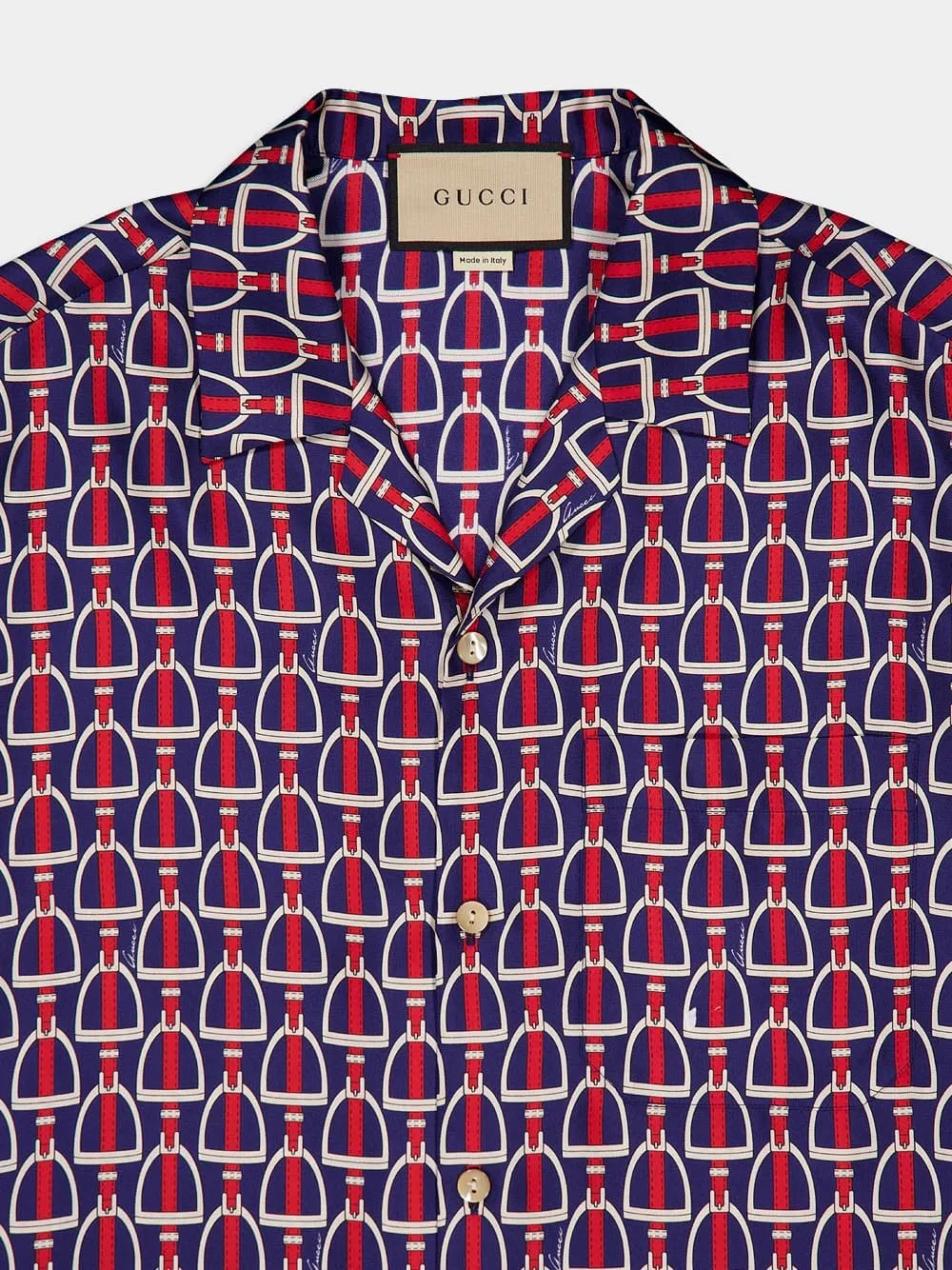 Horsebit Print Silk Shirt sold by Fashion Clinic product image thumbnail 3