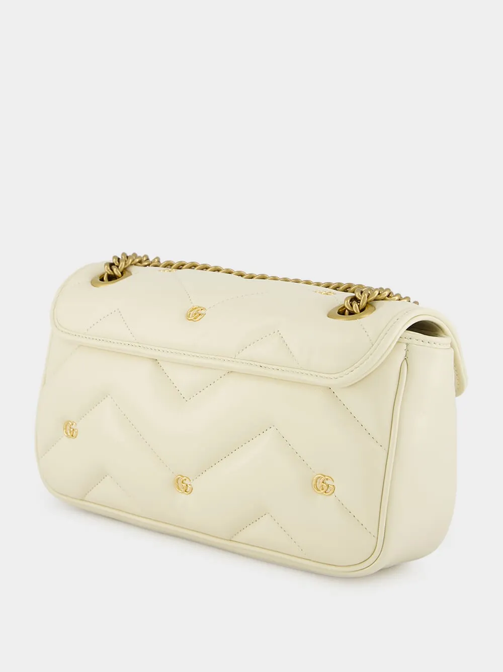 Small GG Marmont White Leather Bag sold by Fashion Clinic product image thumbnail 4
