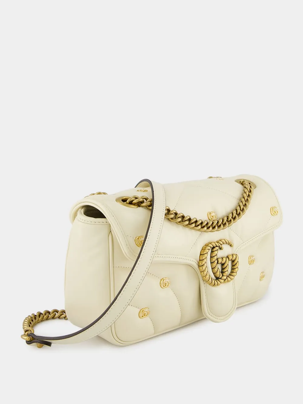 Small GG Marmont White Leather Bag sold by Fashion Clinic product image thumbnail 2