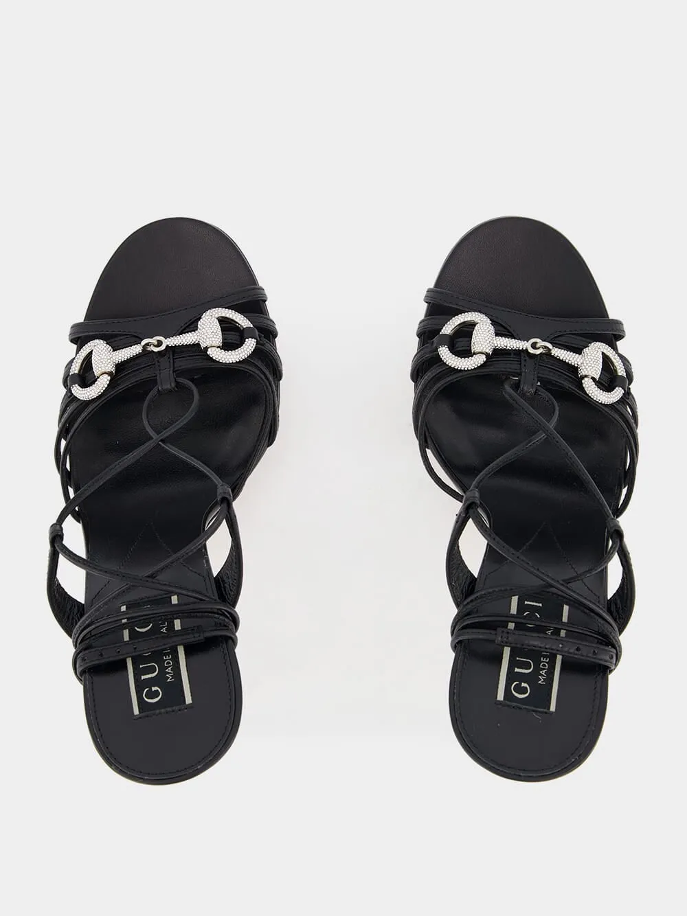 Black Crystal Horsebit 105mm Heels sold by Fashion Clinic product image thumbnail 3