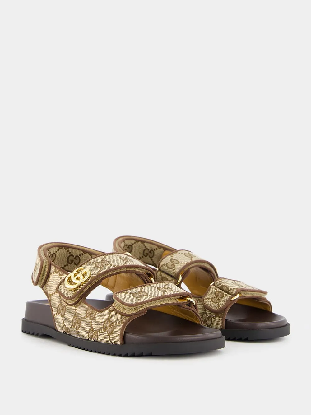 Beige GG Canvas Sandals sold by Fashion Clinic product image thumbnail 3