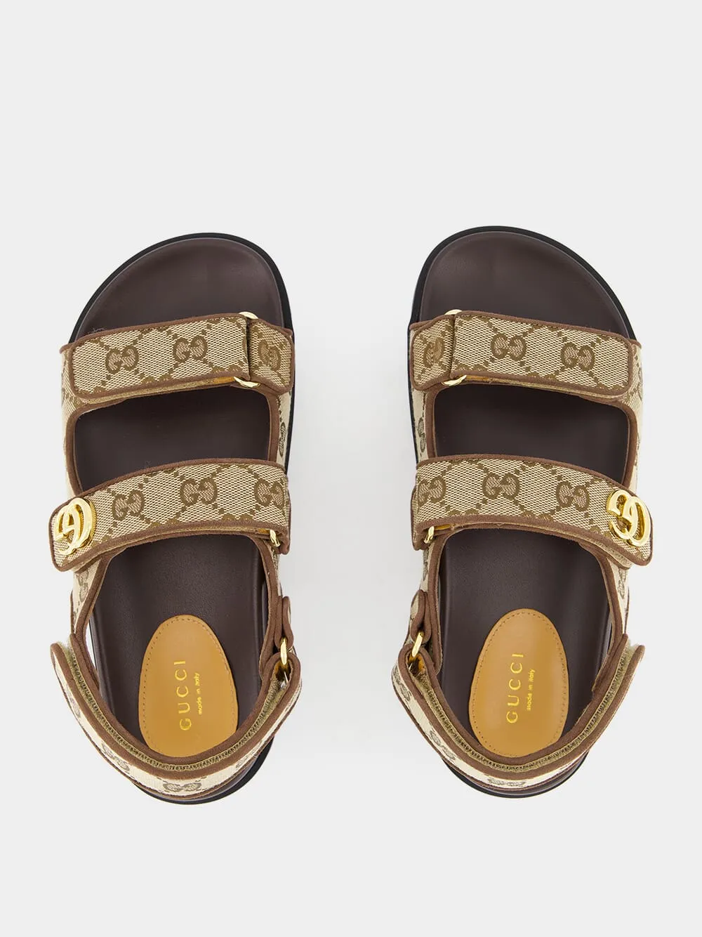 Beige GG Canvas Sandals sold by Fashion Clinic product image thumbnail 4