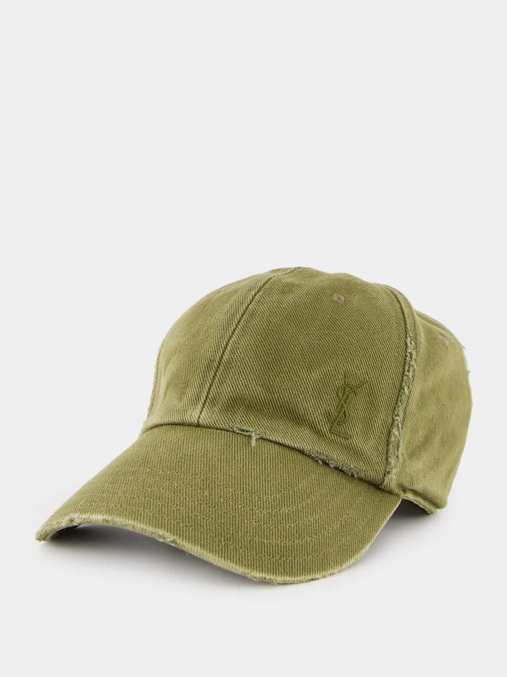 Cassandre Washed Khaki Denim Cap sold by Fashion Clinic