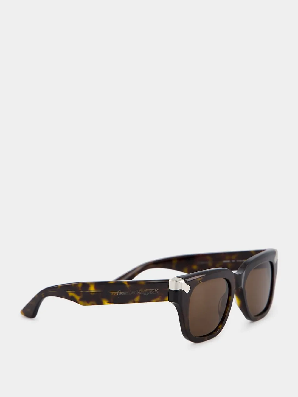 Havana Punk Rivet Square Sunglasses sold by Fashion Clinic product image thumbnail 2