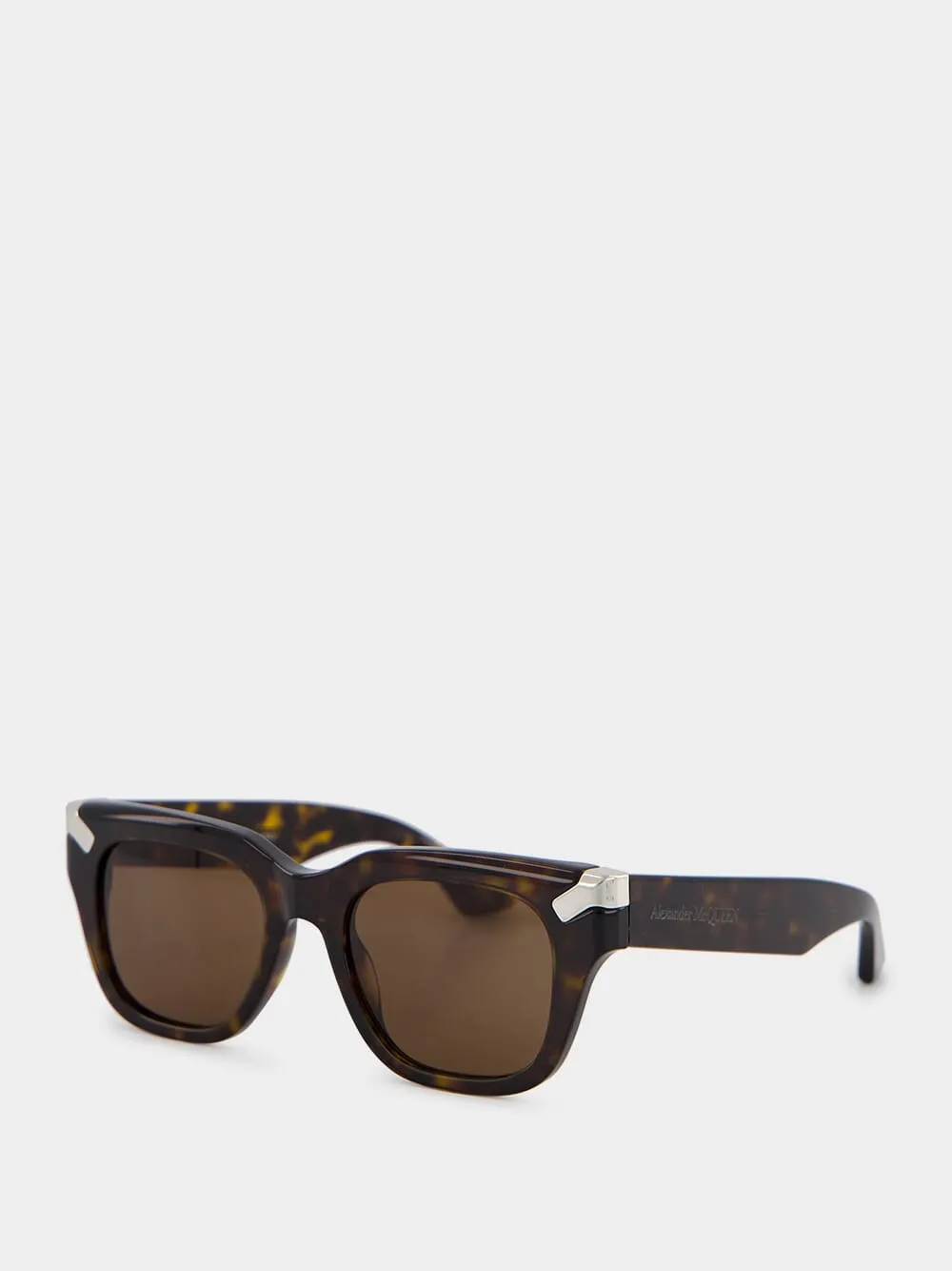 Havana Punk Rivet Square Sunglasses sold by Fashion Clinic product image thumbnail 3