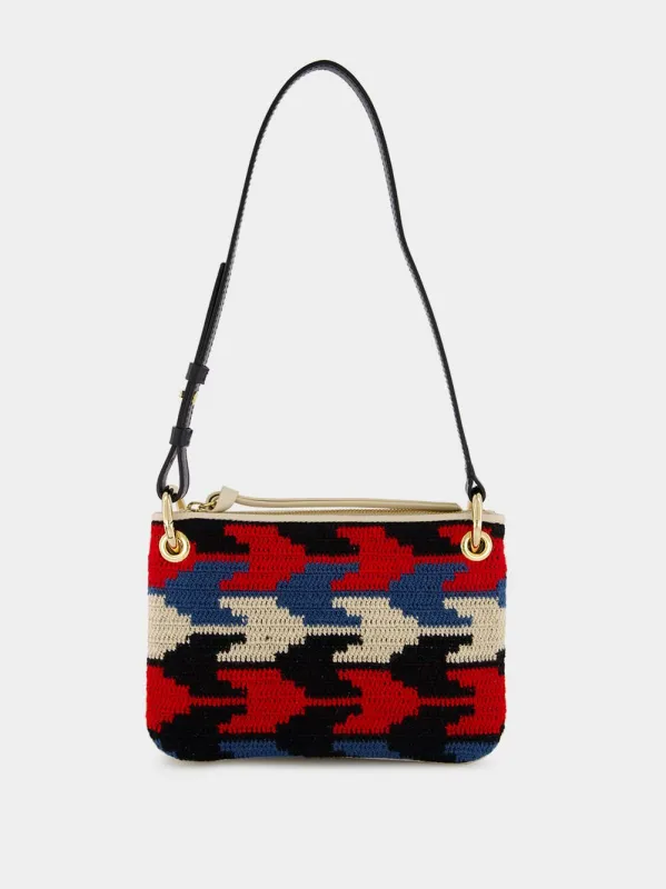 Tasca Arrow-Patterned Red Bag sold by Fashion Clinic