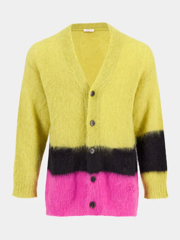 Striped Mohair Blend Cardigan made by Valentino Garavani