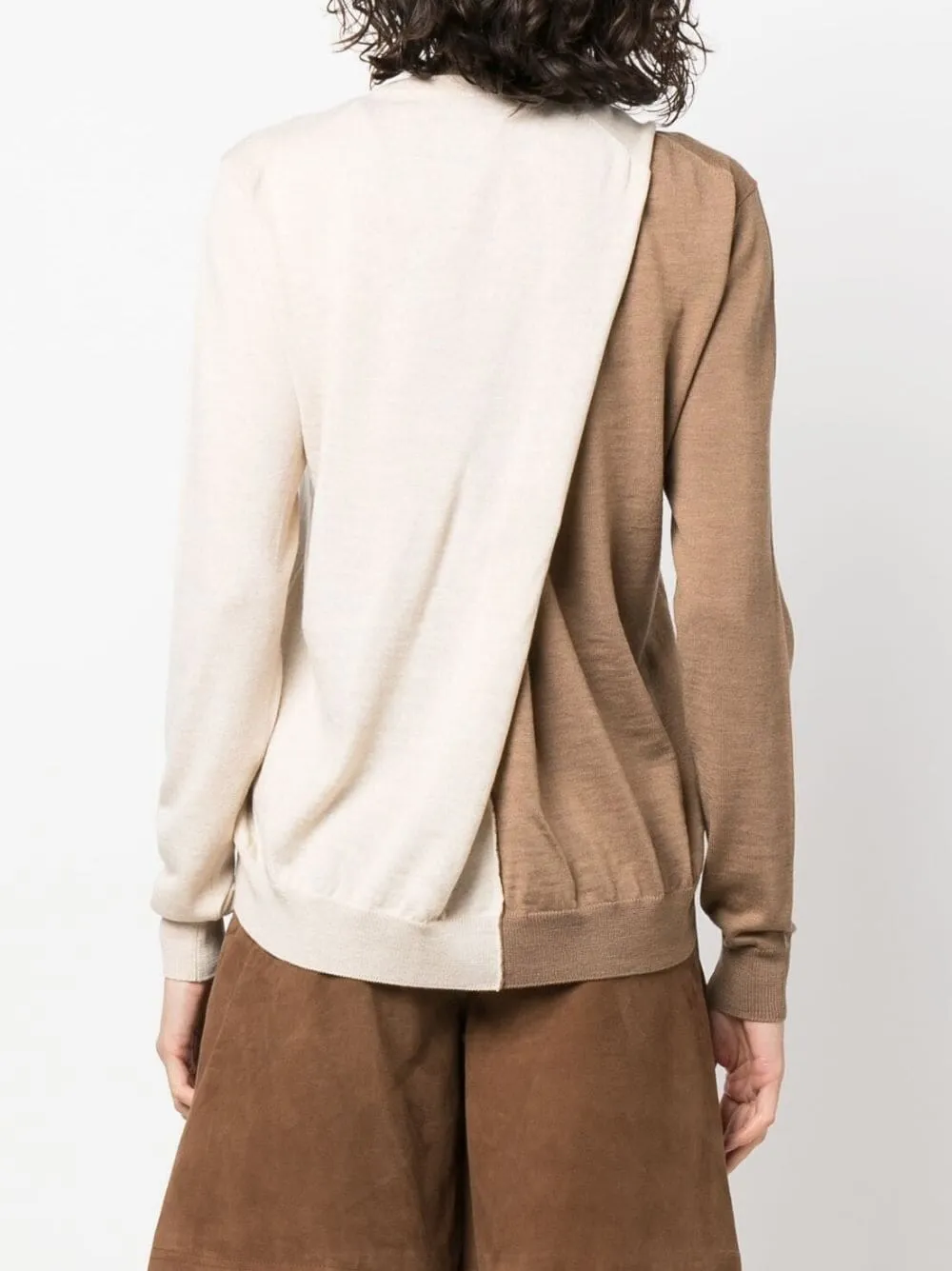 Contrast Panel Wool Sweater sold by Fashion Clinic product image thumbnail 4