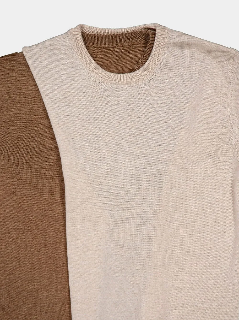 Contrast Panel Wool Sweater sold by Fashion Clinic product image thumbnail 5