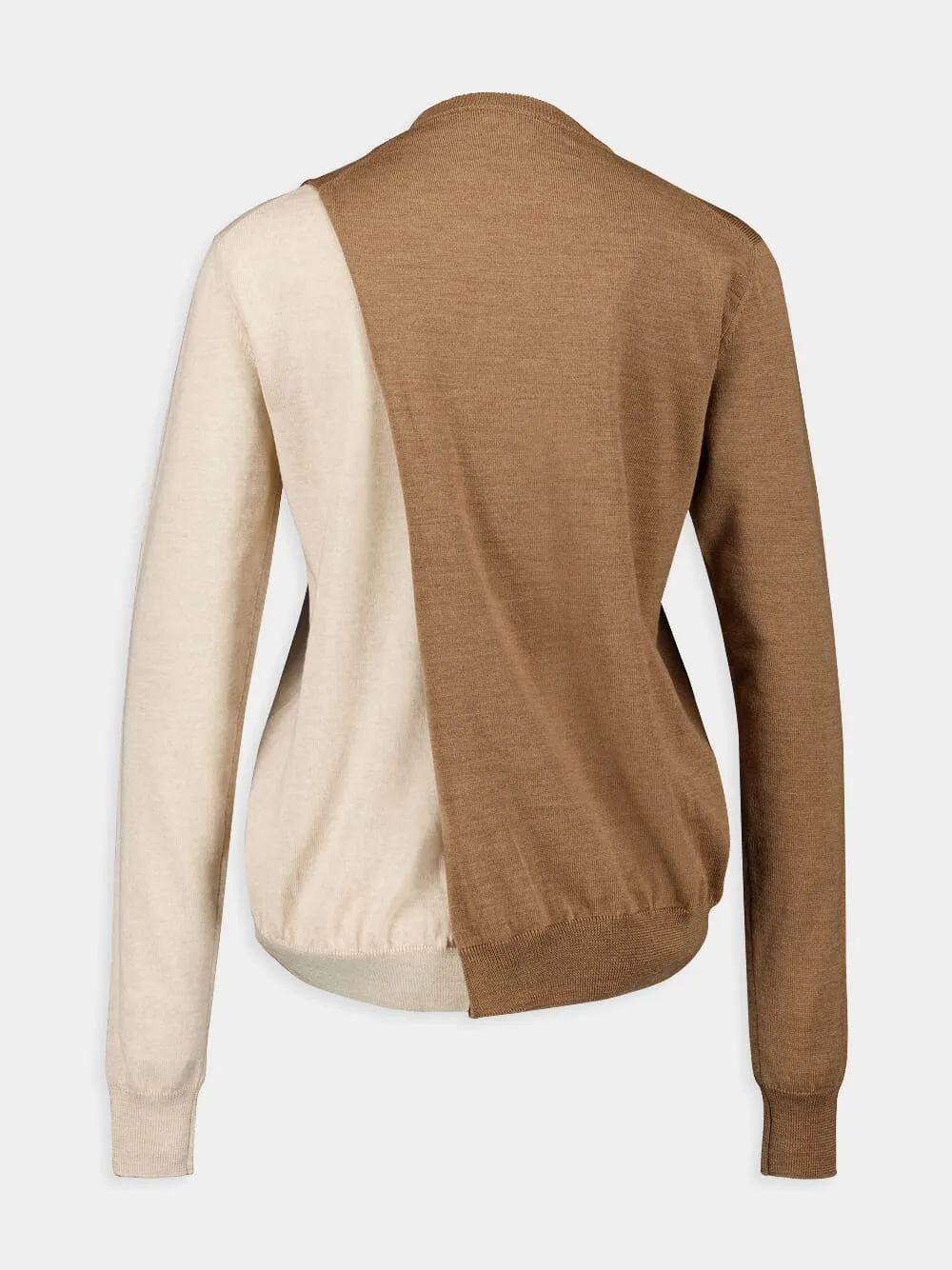Contrast Panel Wool Sweater sold by Fashion Clinic product image thumbnail 3