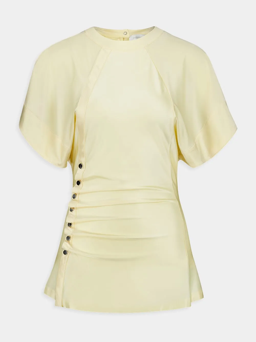 Crème Anglaise Draped Blouse sold by Fashion Clinic