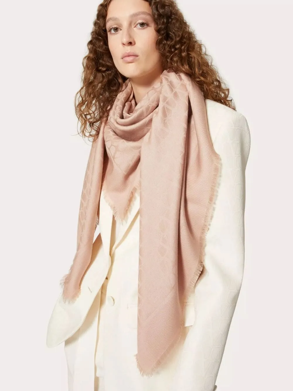 Toile Iconographe Poudre Wool-Silk Shawl sold by Fashion Clinic