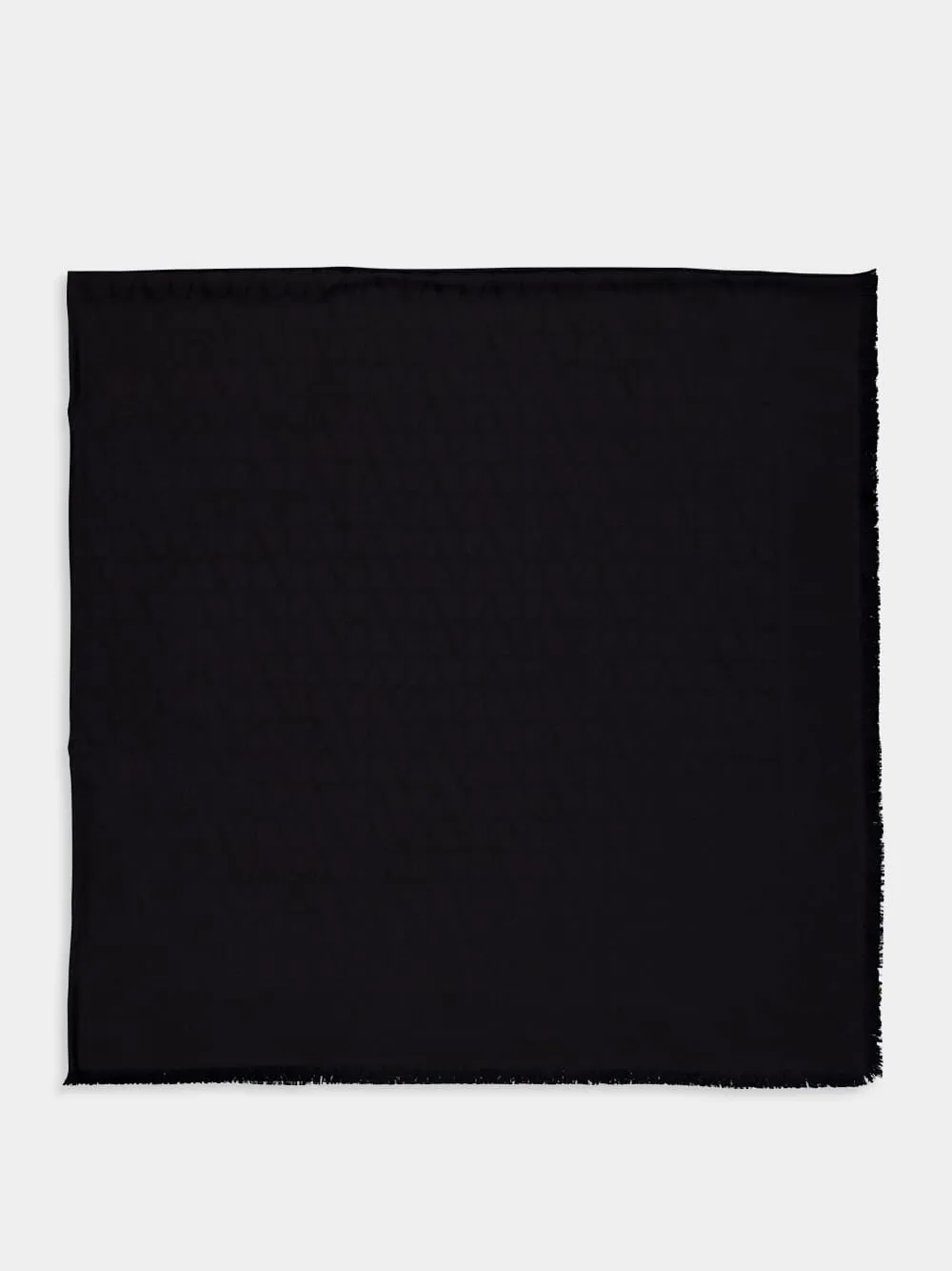 Toile Iconographe Black Wool-Silk Shawl sold by Fashion Clinic product image thumbnail 2