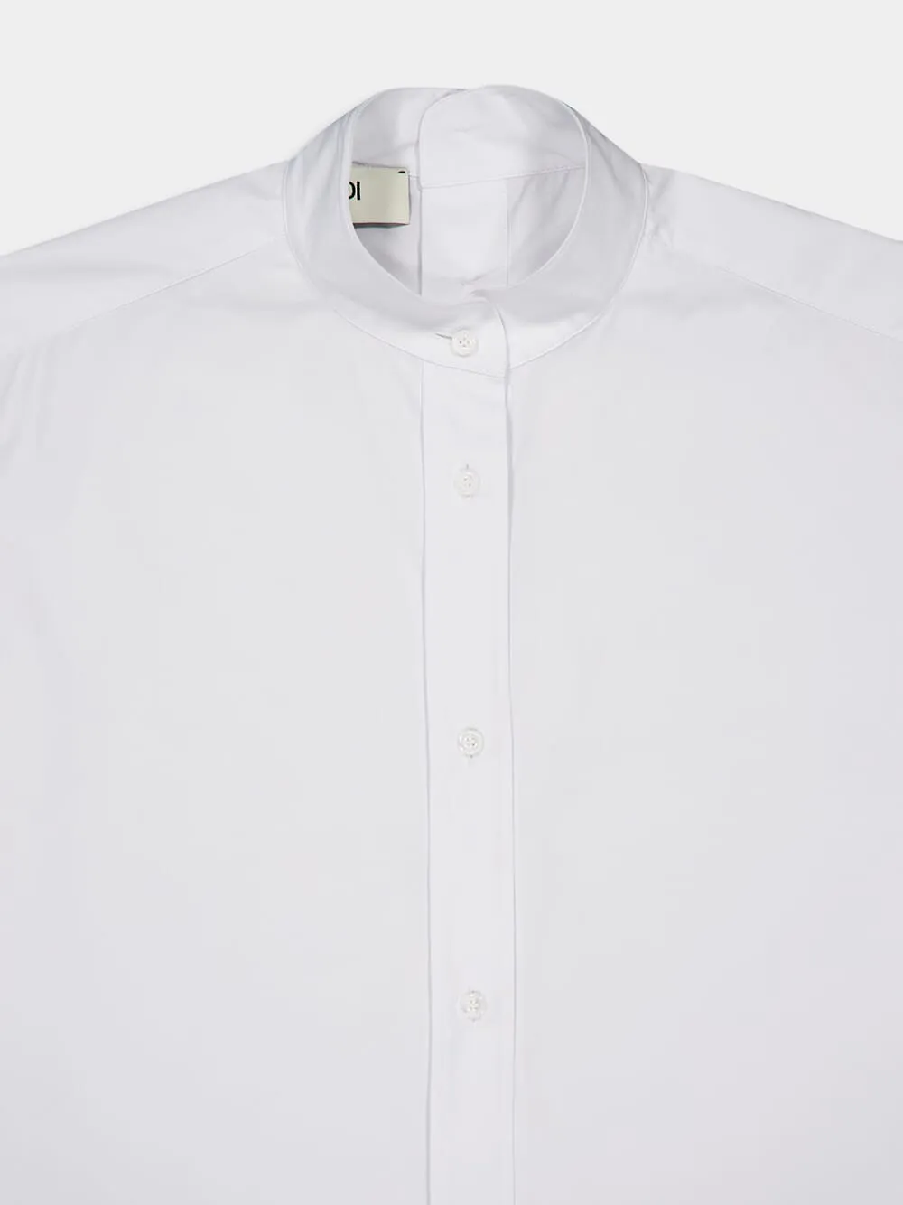 Mandarin Collar Poplin Shirt sold by Fashion Clinic product image thumbnail 4