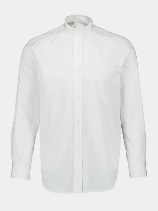Mandarin Collar Poplin Shirt made by Fendi