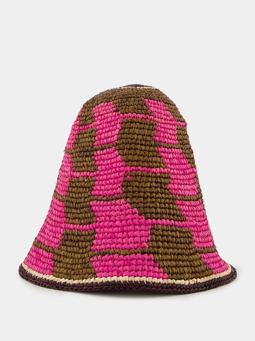 Carousel Pink Raffia Bucket Hat sold by Fashion Clinic