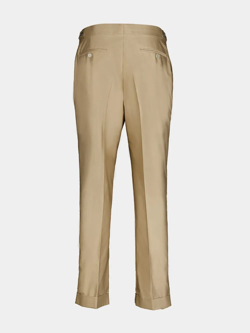 Beige Cotton Trousers sold by Fashion Clinic product image thumbnail 3