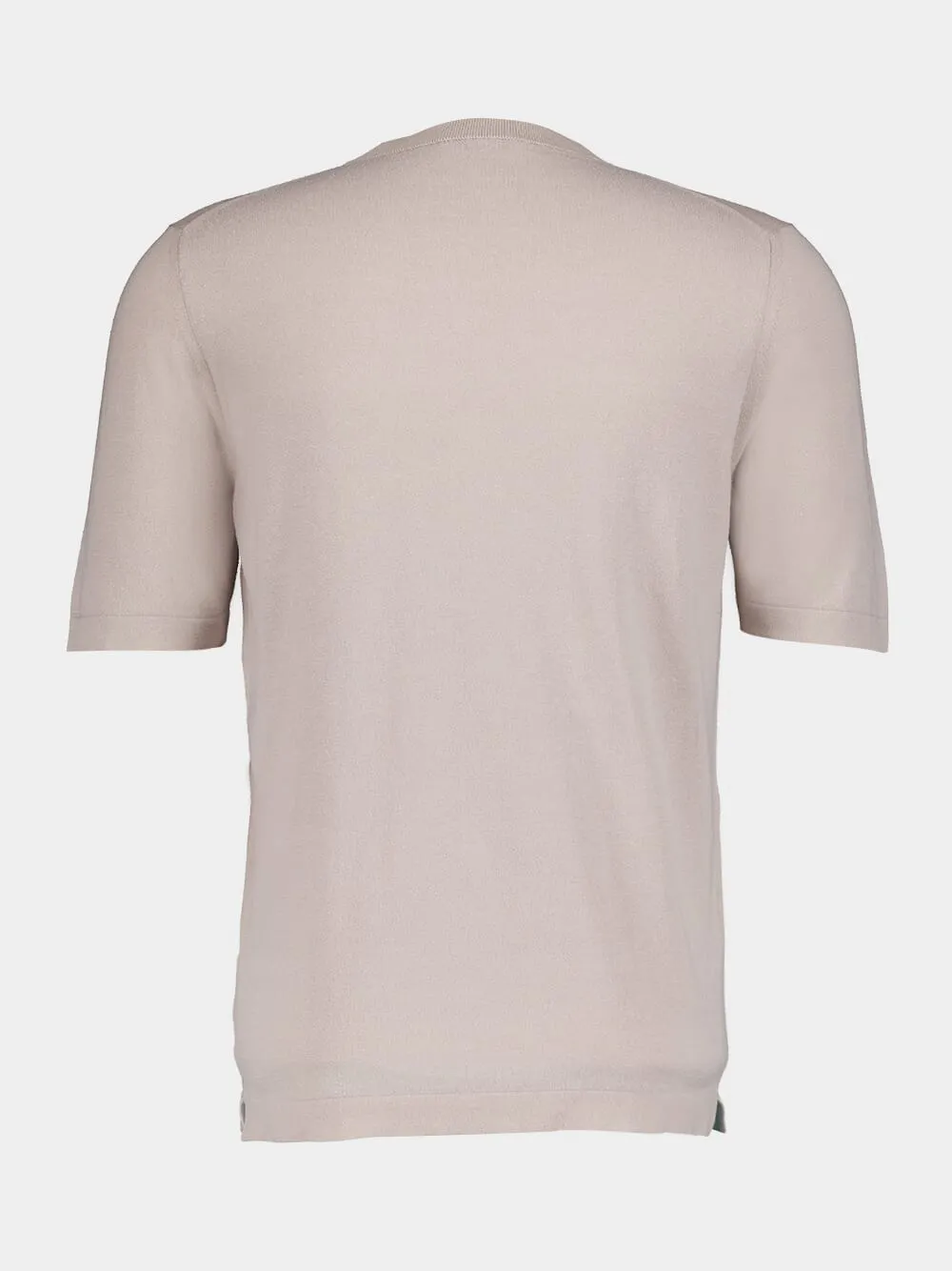Cotton-Silk Blend Beige T-Shirt sold by Fashion Clinic product image thumbnail 2