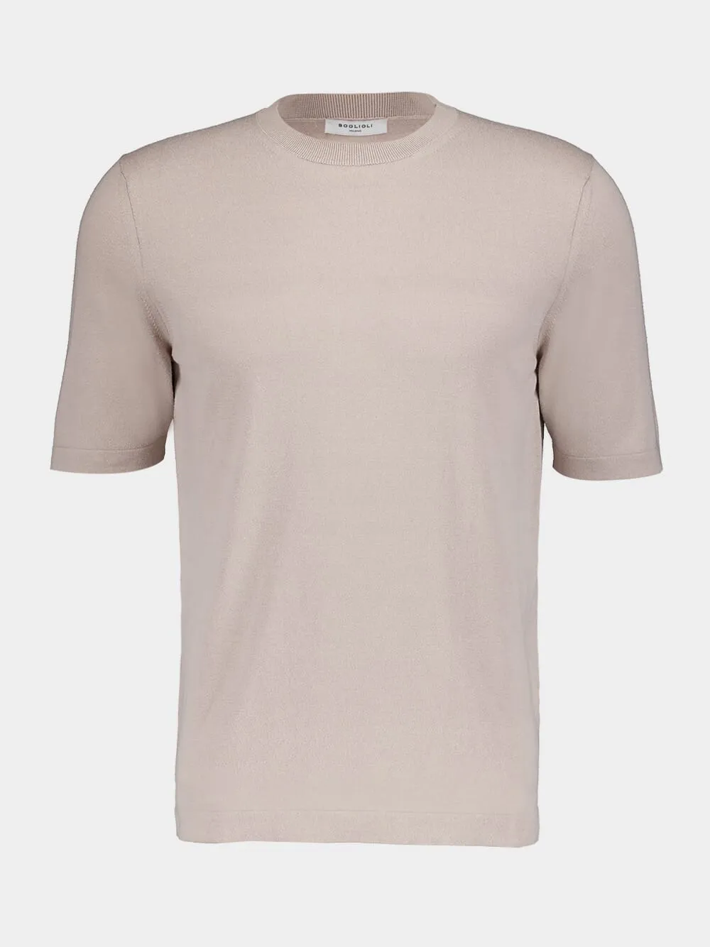 Cotton-Silk Blend Beige T-Shirt sold by Fashion Clinic