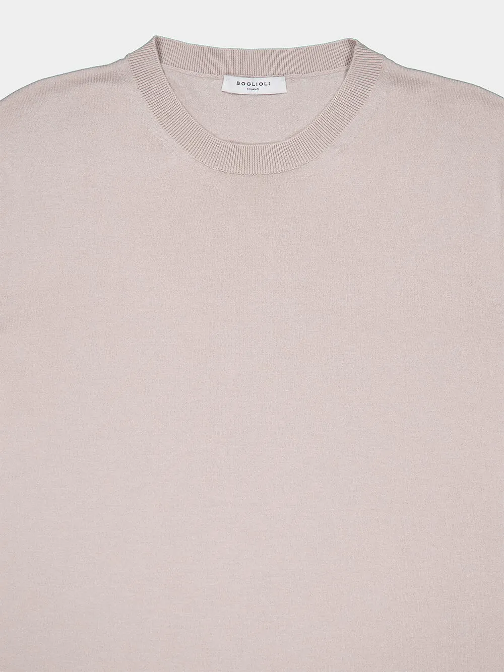 Cotton-Silk Blend Beige T-Shirt sold by Fashion Clinic product image thumbnail 3
