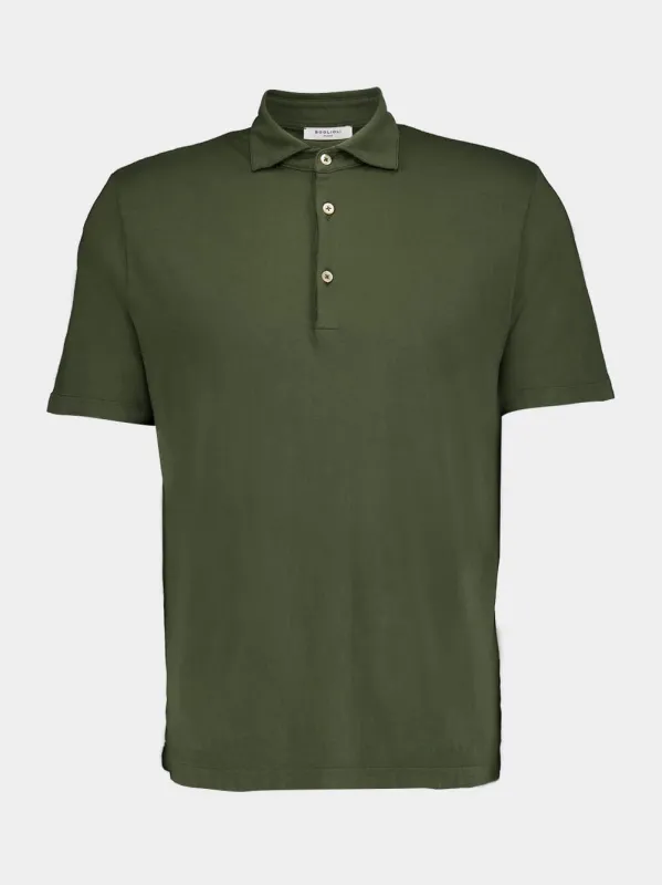 Military Green Polo Shirt made by Boglioli