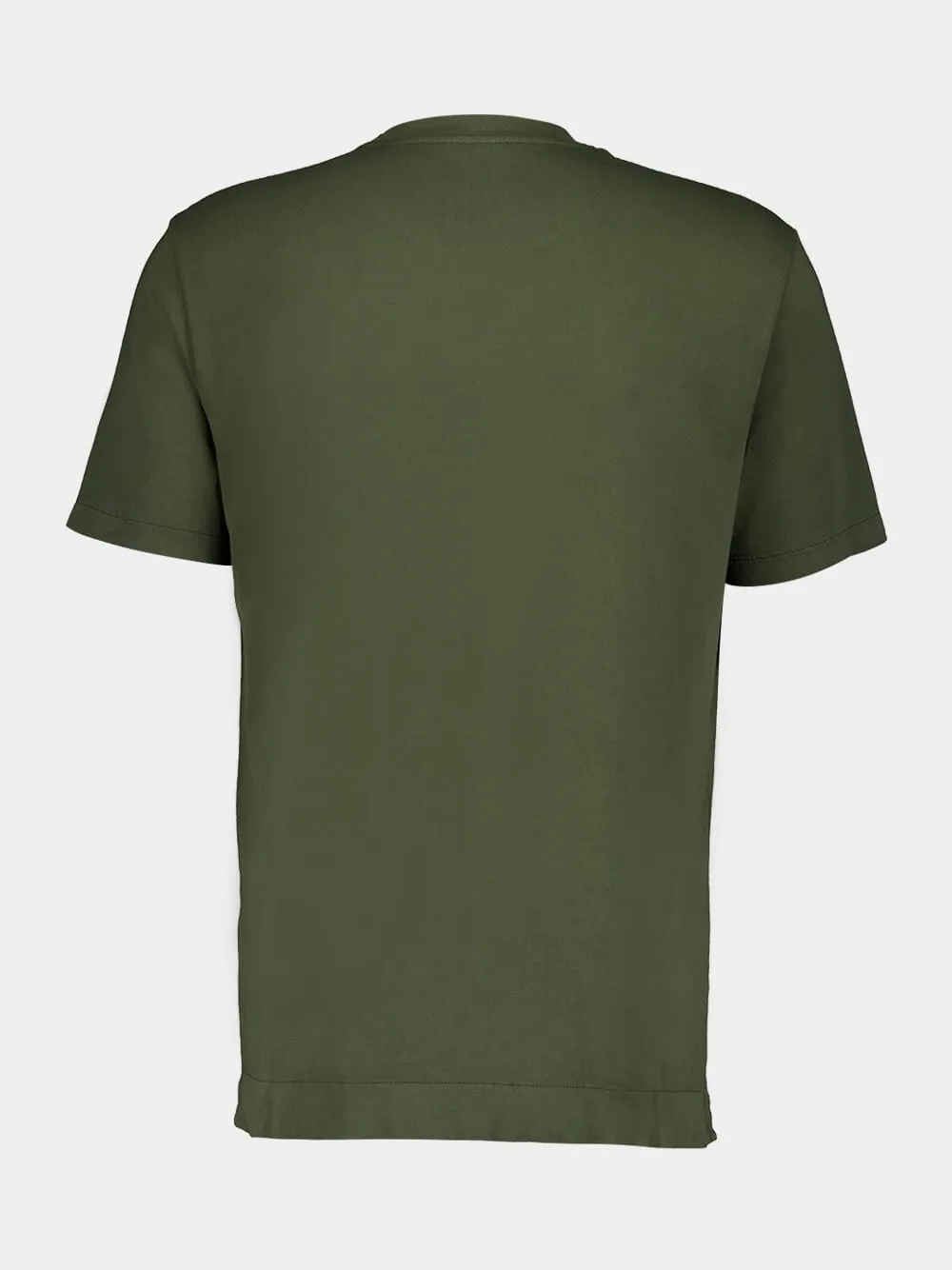 Olive Cotton Crew Neck T-Shirt sold by Fashion Clinic product image thumbnail 2