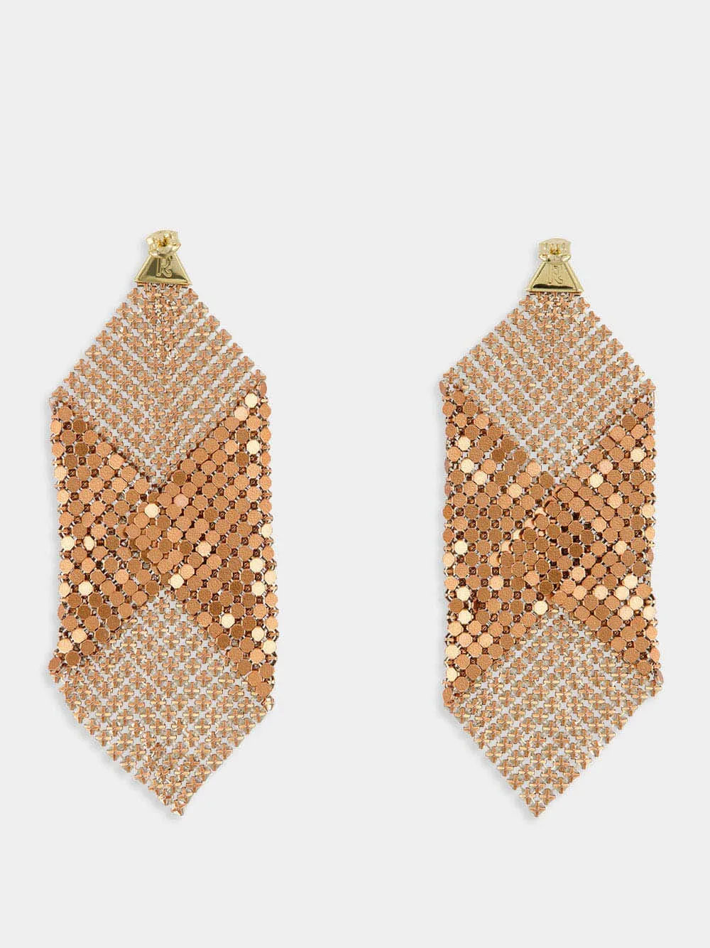 Copper Chainmail Earrings sold by Fashion Clinic product image thumbnail 2
