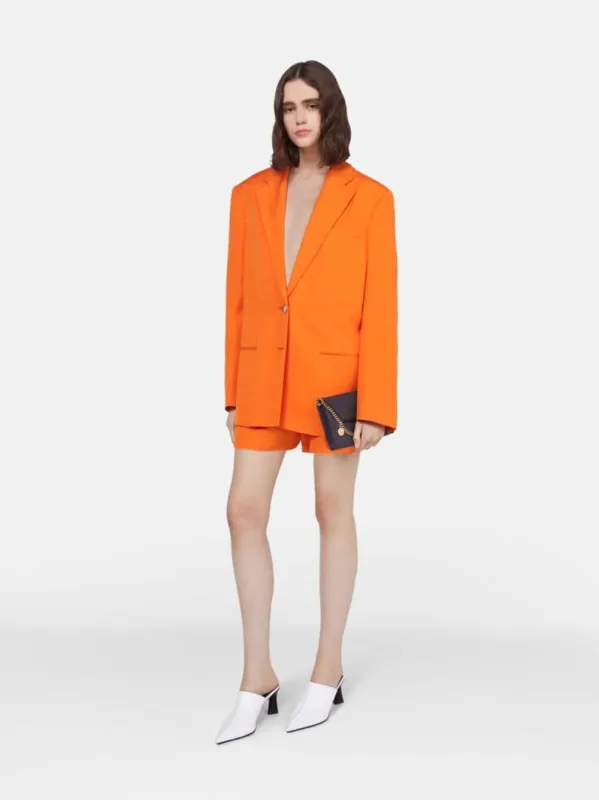 Tangerine Oversized Single-Breasted Blazer sold by Fashion Clinic