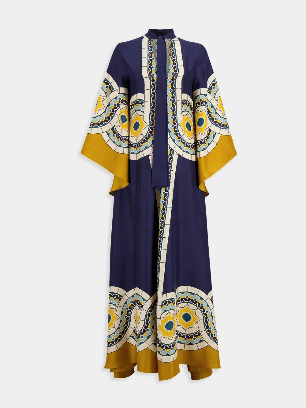 Mudejar Blue Silk Maxi Dress sold by Fashion Clinic product image thumbnail 2