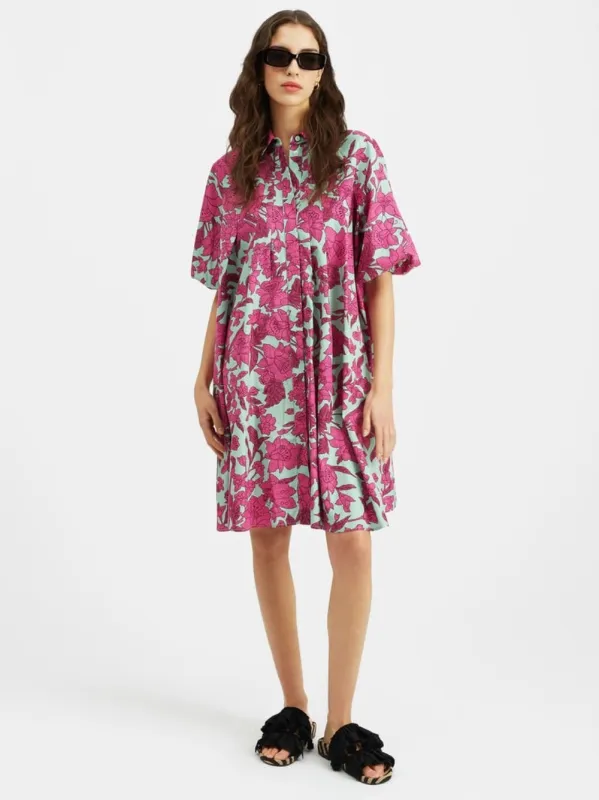 Lilium Purple A-line Poplin Dress sold by Fashion Clinic