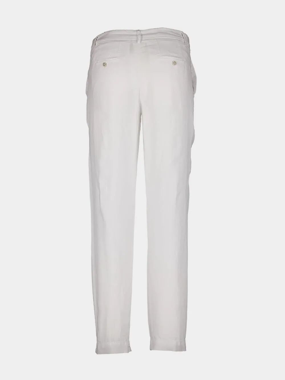 White Linen Trousers sold by Fashion Clinic product image thumbnail 2