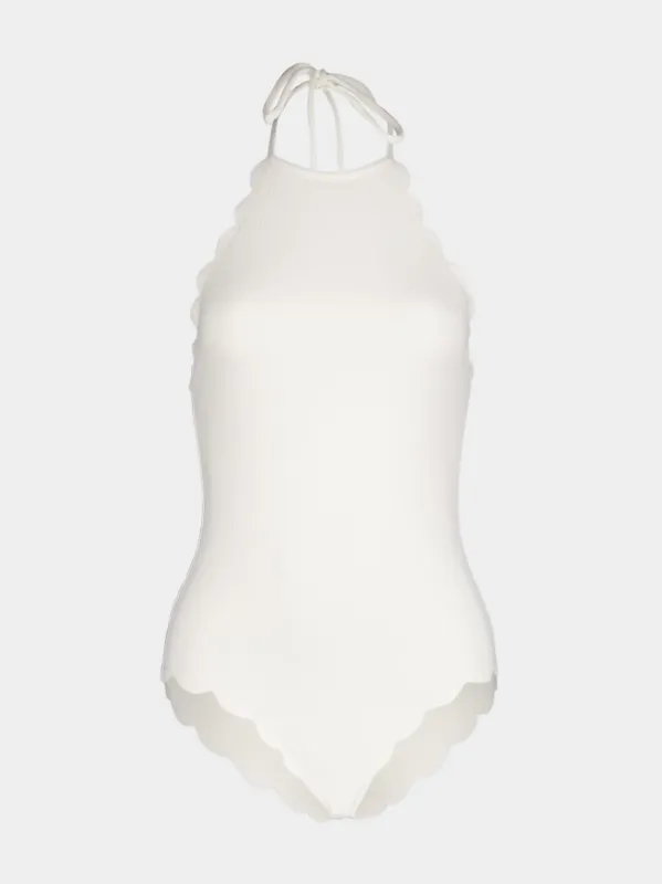 Scalloped Halterneck Swimsuit sold by Fashion Clinic