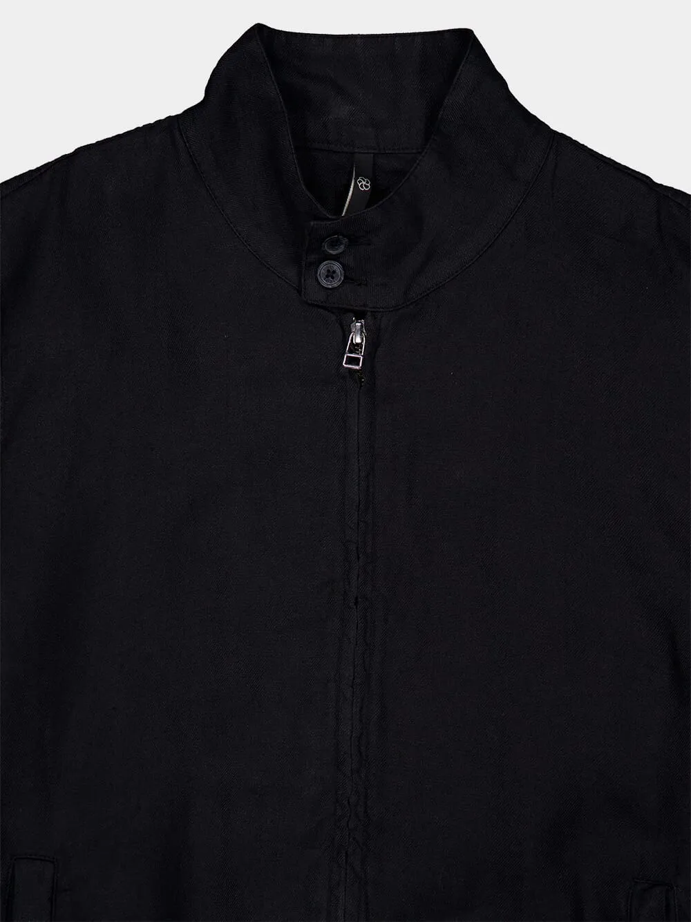 Black Linen Bomber sold by Fashion Clinic product image thumbnail 3