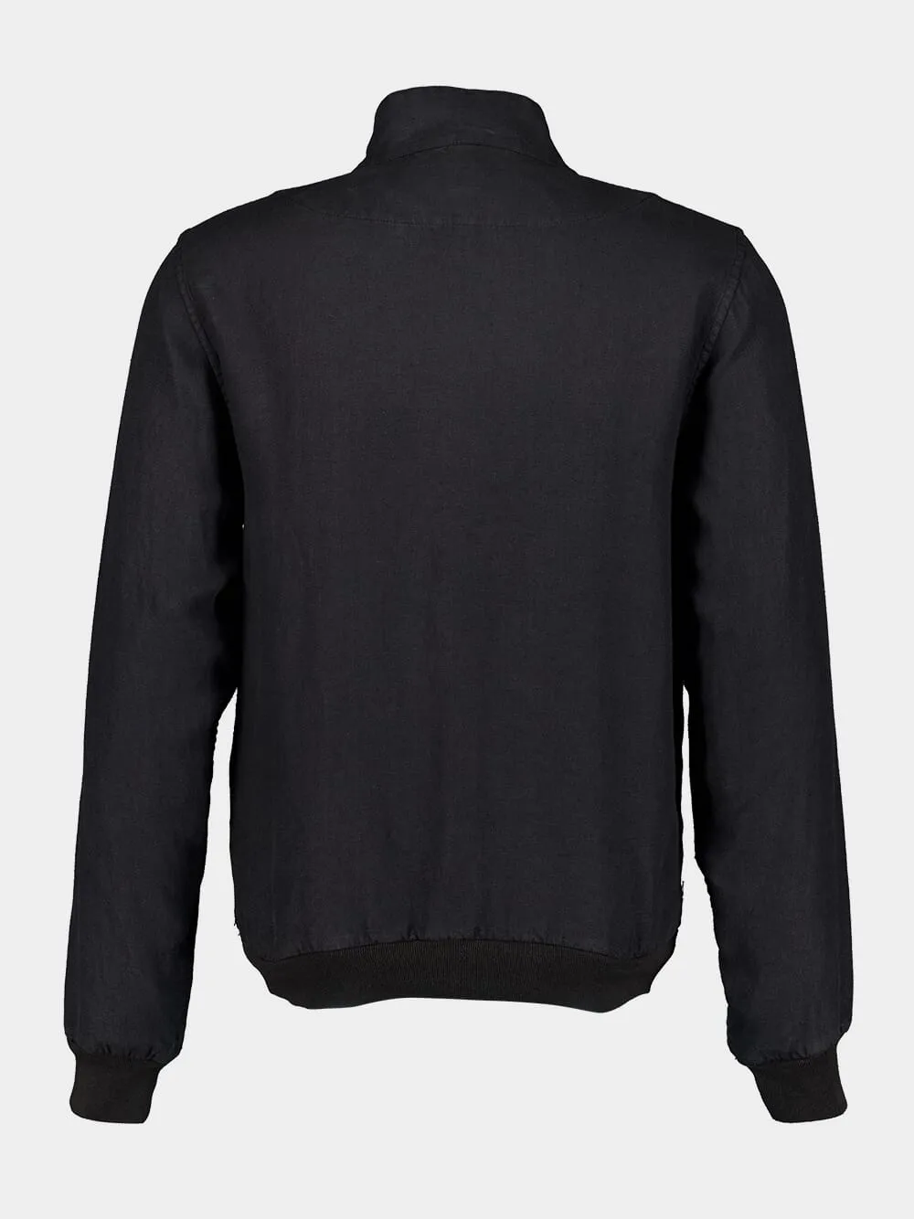 Black Linen Bomber sold by Fashion Clinic product image thumbnail 2