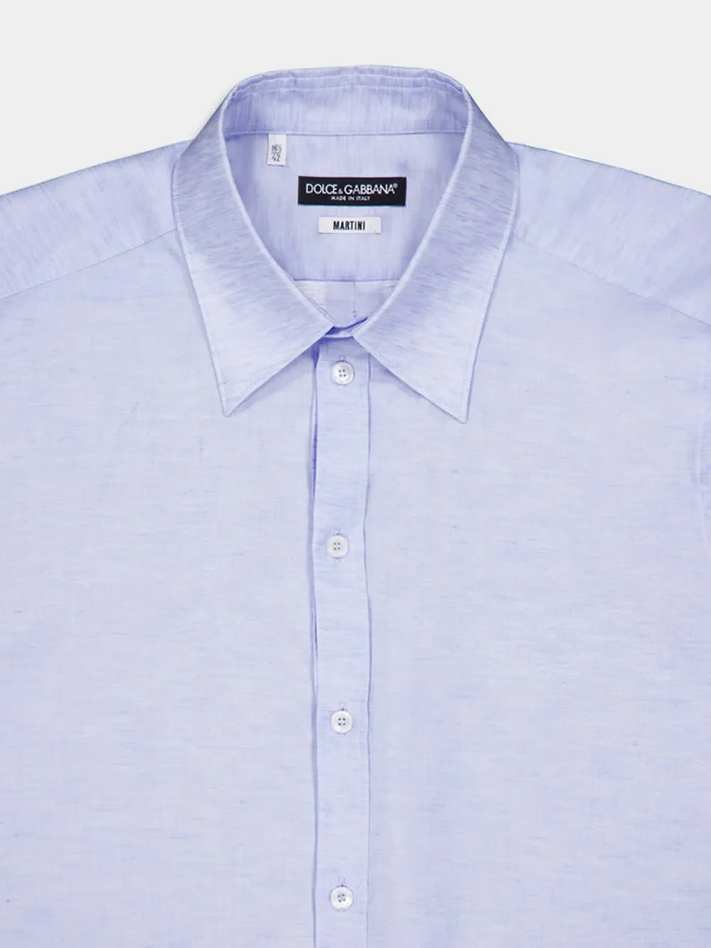 Light Blue Cotton Linen Shirt sold by Fashion Clinic product image thumbnail 5