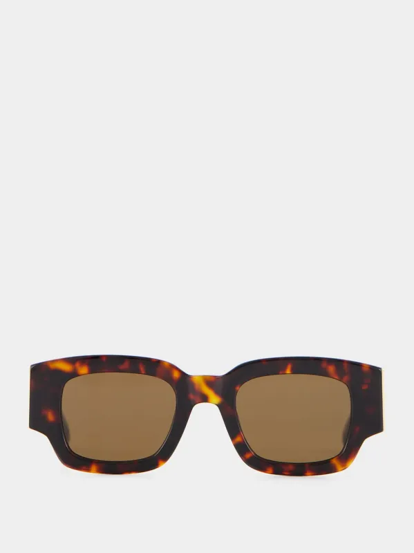 Tortoise Shell Square-Frame Sunglasses sold by Fashion Clinic
