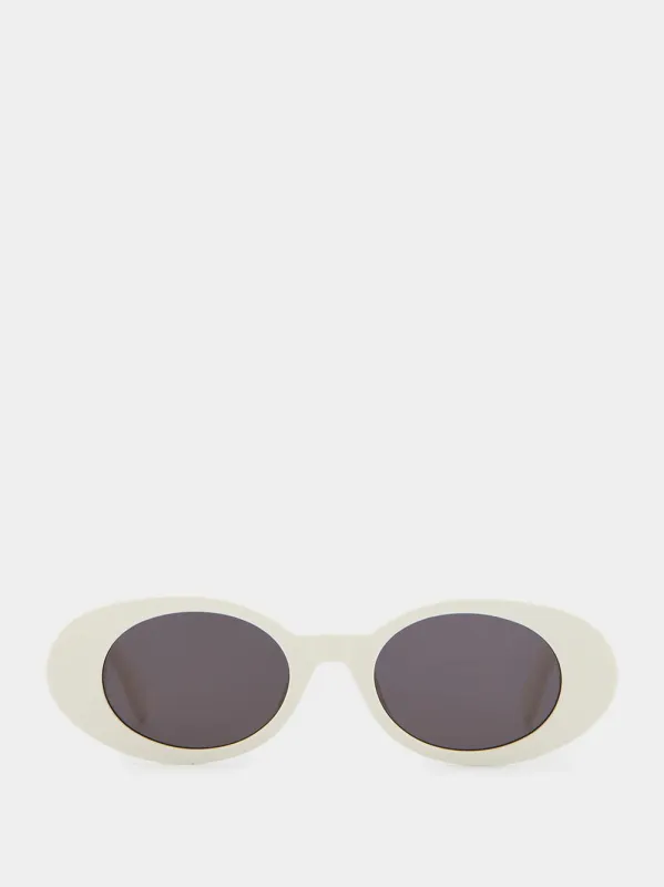 Gilroy White Sunglasses sold by Fashion Clinic