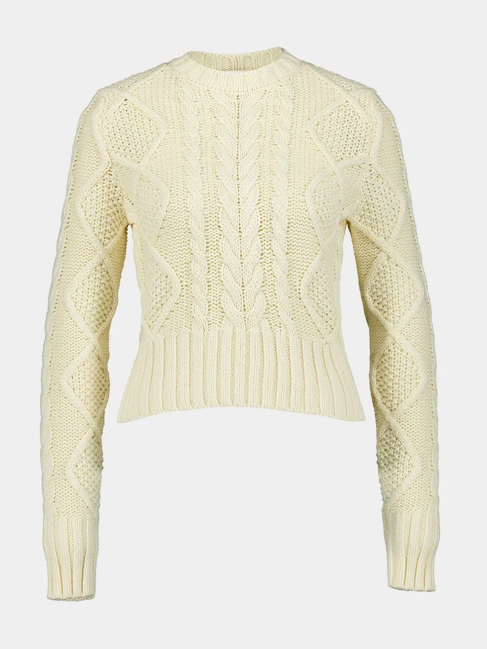 Cream Cable Knit Sweater sold by Fashion Clinic