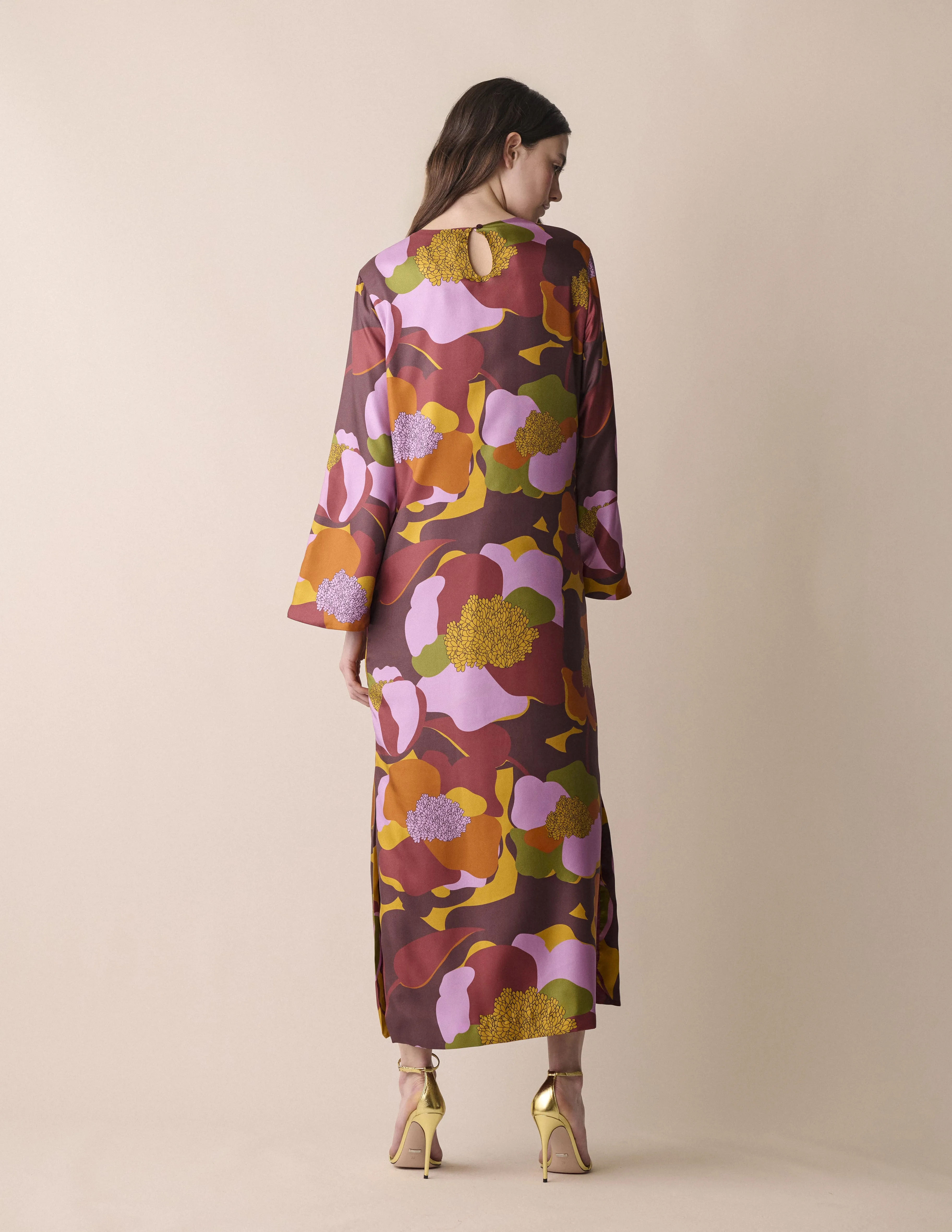 Shirley Printed Silk Twill A-Line Dress sold by Fashion Clinic product image thumbnail 5