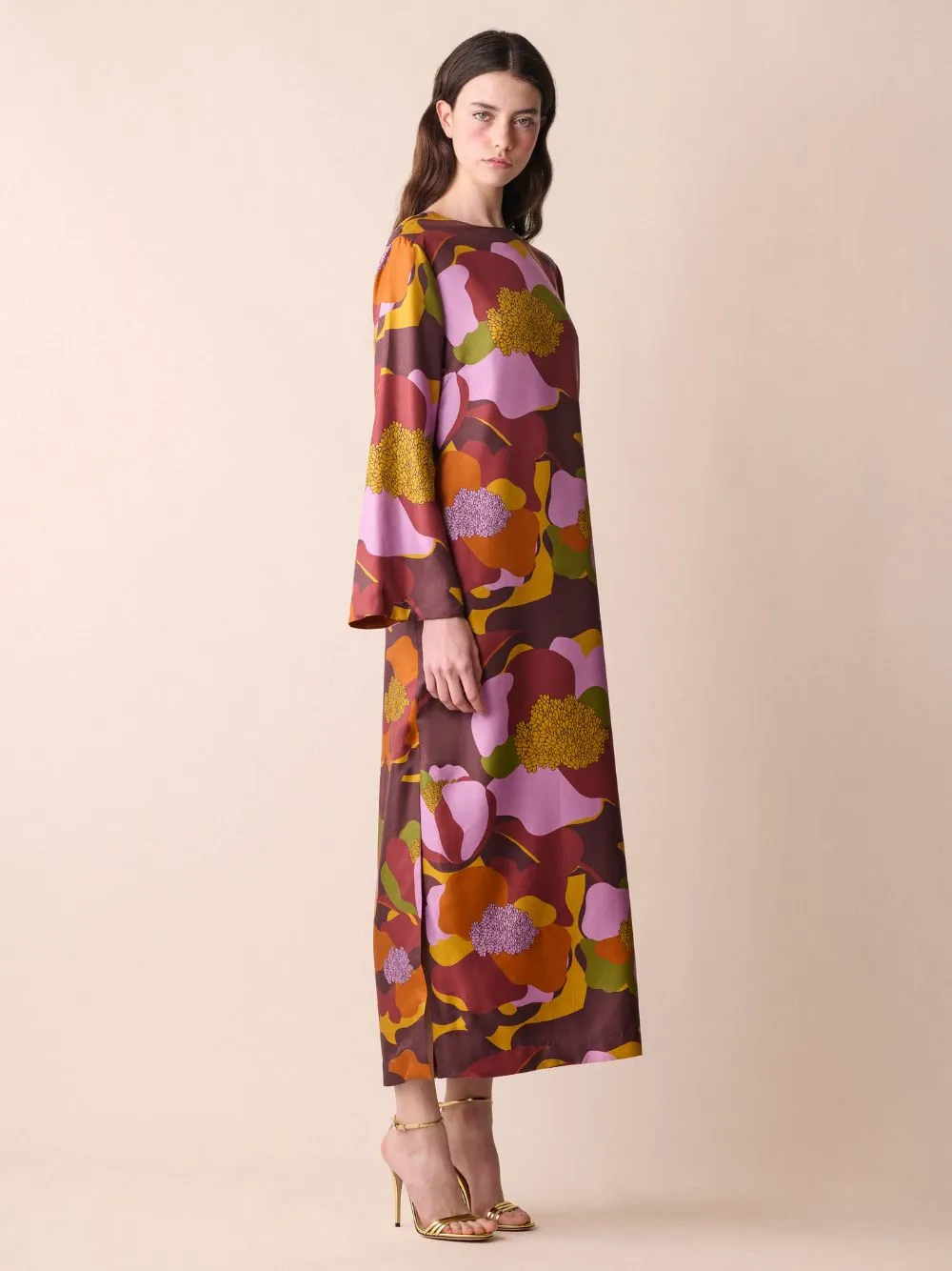 Shirley Printed Silk Twill A-Line Dress sold by Fashion Clinic product image thumbnail 3