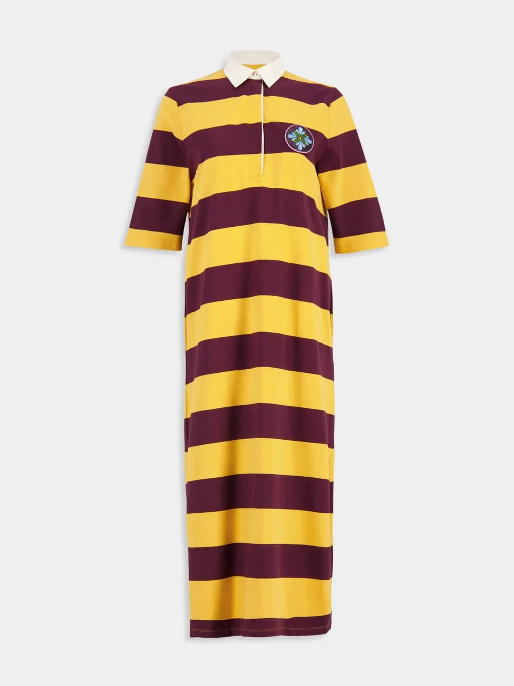 Cetus Striped Polo Dress With Embroidered Patch sold by Fashion Clinic product image thumbnail 2
