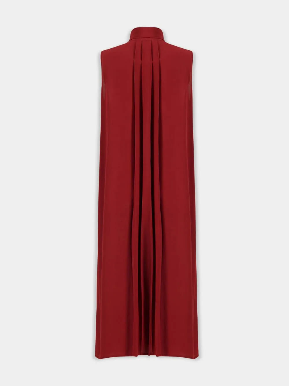Aquarius Silk Cape Dress with Detachable Flower Broochvelvet sold by Fashion Clinic product image thumbnail 4