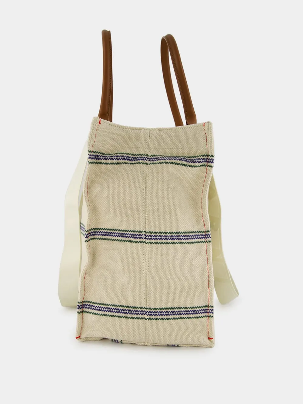 Embroidered Logo Canvas Tote sold by Fashion Clinic product image thumbnail 3